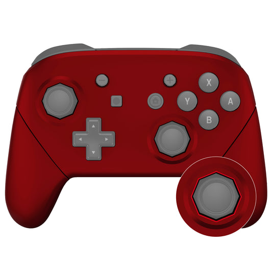 eXtremeRate Nintendo Switch Pro用 八角形ゲート付きスティックデザイン交換フルセットシェル【スカーレットレッド】