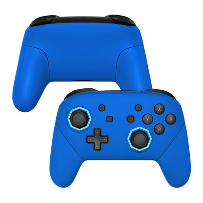 eXtremeRate Retail Blue Faceplate Backplate Handles Cover, Octagonal Gated Sticks Design DIY Replacement Grip Housing Shell for NS Switch Pro Controller - Controller NOT Included - FRE611