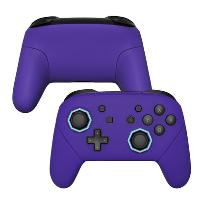 eXtremeRate Retail Purple Faceplate Backplate Handles Cover, Octagonal Gated Sticks Design DIY Replacement Grip Housing Shell for NS Switch Pro Controller - Controller NOT Included - FRE613