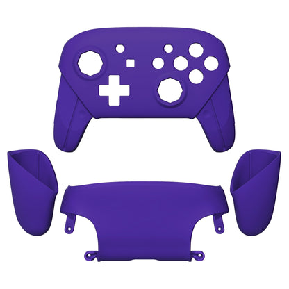 eXtremeRate Retail Purple Faceplate Backplate Handles Cover, Octagonal Gated Sticks Design DIY Replacement Grip Housing Shell for NS Switch Pro Controller - Controller NOT Included - FRE613