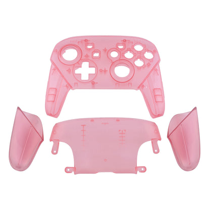 eXtremeRate Retail Cherry Pink Faceplate Backplate Handles for Nintendo Switch Pro Controller, DIY Replacement Grip Housing Shell Cover for Nintendo Switch Pro - Controller NOT Included - FRM507