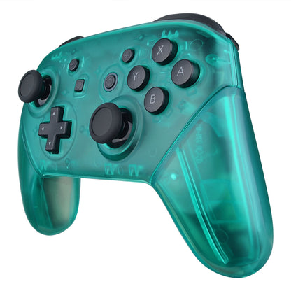 eXtremeRate Retail Emerald Green Faceplate Backplate Handles for Nintendo Switch Pro Controller, DIY Replacement Grip Housing Shell Cover for Nintendo Switch Pro - Controller NOT Included - FRM508