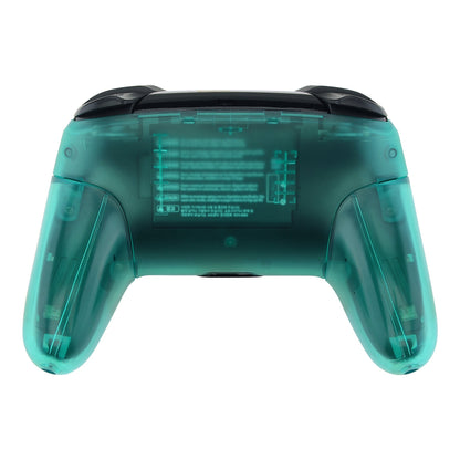 eXtremeRate Retail Emerald Green Faceplate Backplate Handles for Nintendo Switch Pro Controller, DIY Replacement Grip Housing Shell Cover for Nintendo Switch Pro - Controller NOT Included - FRM508