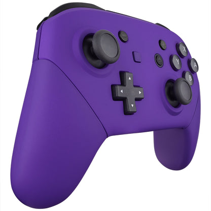 eXtremeRate Retail Purple Faceplate Backplate Handles for Nintendo Switch Pro Controller, Soft Touch DIY Replacement Grip Housing Shell Cover for Nintendo Switch Pro - Controller NOT Included - FRP305