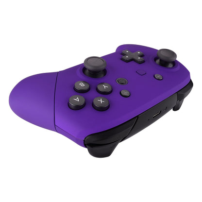 eXtremeRate Retail Purple Faceplate Backplate Handles for Nintendo Switch Pro Controller, Soft Touch DIY Replacement Grip Housing Shell Cover for Nintendo Switch Pro - Controller NOT Included - FRP305