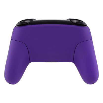 eXtremeRate Retail Purple Faceplate Backplate Handles for Nintendo Switch Pro Controller, Soft Touch DIY Replacement Grip Housing Shell Cover for Nintendo Switch Pro - Controller NOT Included - FRP305