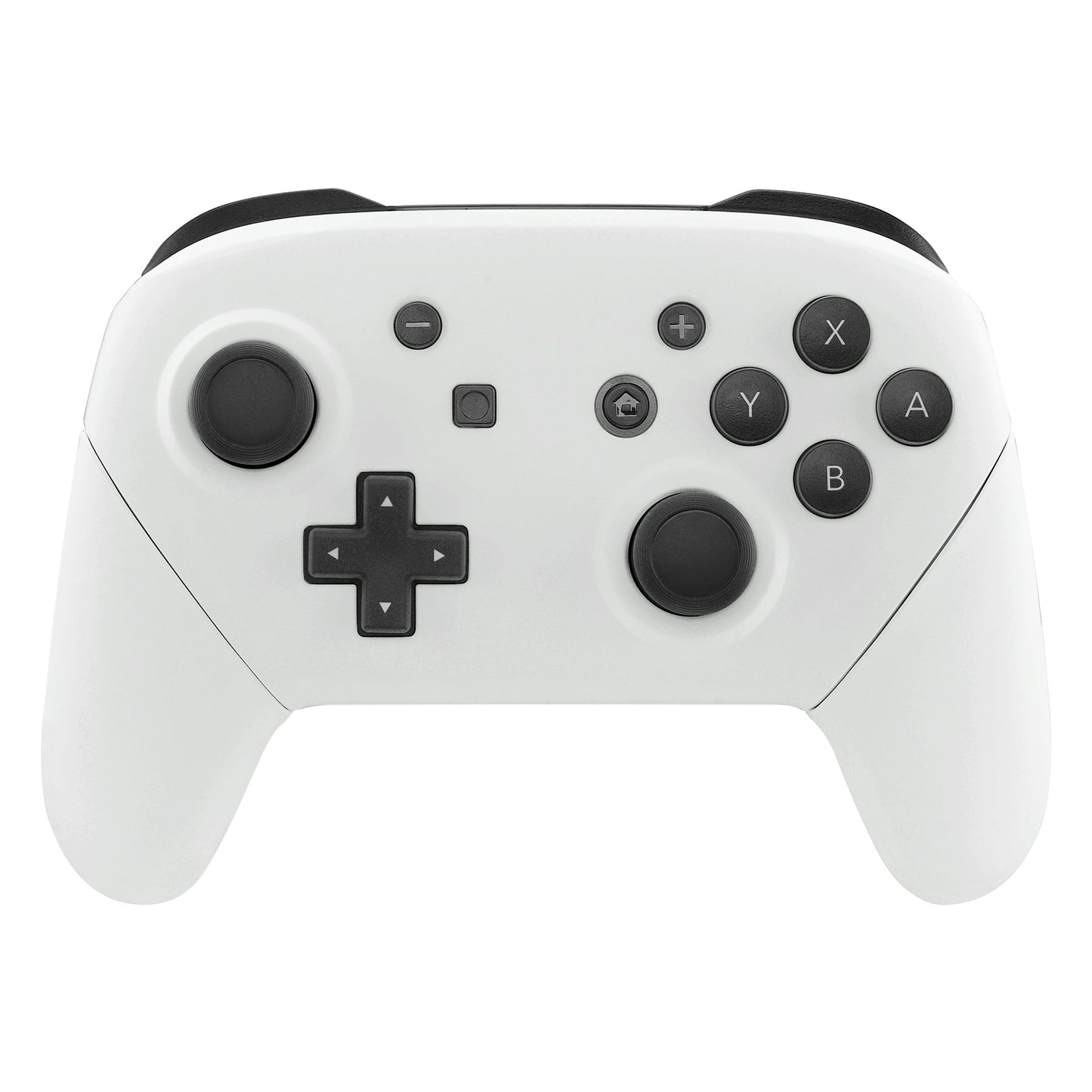 eXtremeRate Retail White Faceplate Backplate Handles for Nintendo Switch Pro Controller, Soft Touch DIY Replacement Grip Housing Shell Cover for Nintendo Switch Pro - Controller NOT Included - FRP306