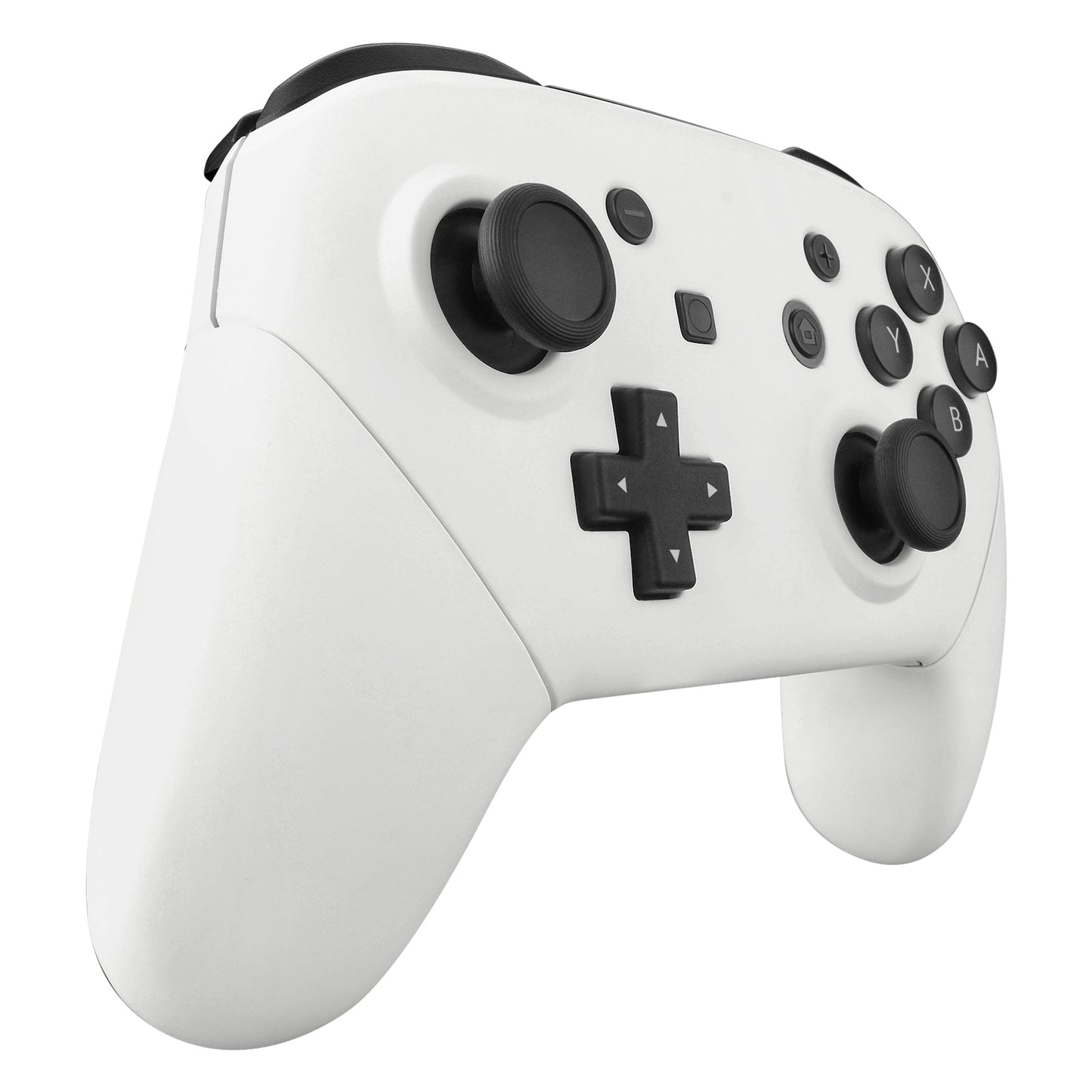 eXtremeRate Retail White Faceplate Backplate Handles for Nintendo Switch Pro Controller, Soft Touch DIY Replacement Grip Housing Shell Cover for Nintendo Switch Pro - Controller NOT Included - FRP306