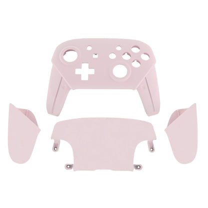 eXtremeRate Retail Cherry Blossoms Pink Faceplate Backplate Handles for Nintendo Switch Pro Controller, Soft Touch DIY Replacement Grip Housing Shell Cover for Nintendo Switch Pro - Controller NOT Included - FRP307