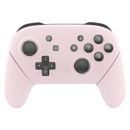 eXtremeRate Retail Cherry Blossoms Pink Faceplate Backplate Handles for Nintendo Switch Pro Controller, Soft Touch DIY Replacement Grip Housing Shell Cover for Nintendo Switch Pro - Controller NOT Included - FRP307