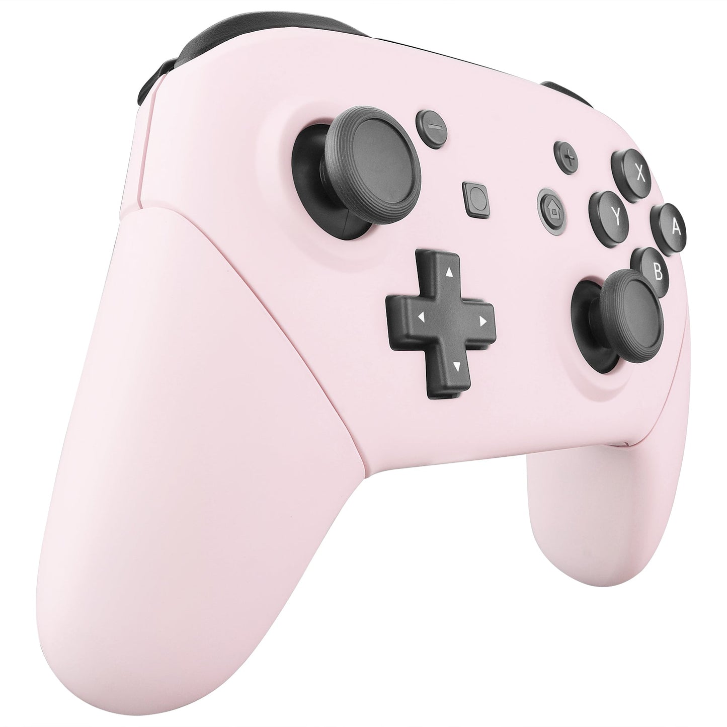 eXtremeRate Retail Cherry Blossoms Pink Faceplate Backplate Handles for Nintendo Switch Pro Controller, Soft Touch DIY Replacement Grip Housing Shell Cover for Nintendo Switch Pro - Controller NOT Included - FRP307