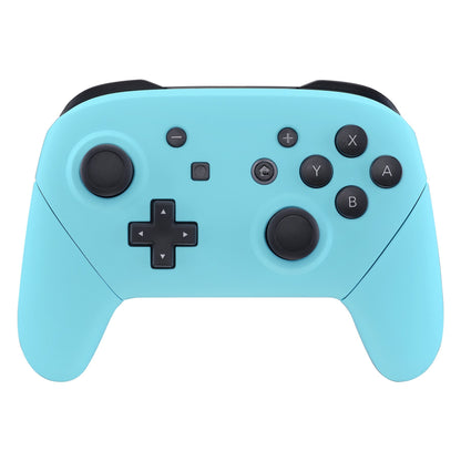 eXtremeRate Retail Heaven Blue Faceplate Backplate Handles for Nintendo Switch Pro Controller, Soft Touch DIY Replacement Grip Housing Shell Cover for Nintendo Switch Pro - Controller NOT Included - FRP308