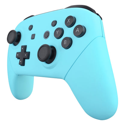 eXtremeRate Retail Heaven Blue Faceplate Backplate Handles for Nintendo Switch Pro Controller, Soft Touch DIY Replacement Grip Housing Shell Cover for Nintendo Switch Pro - Controller NOT Included - FRP308