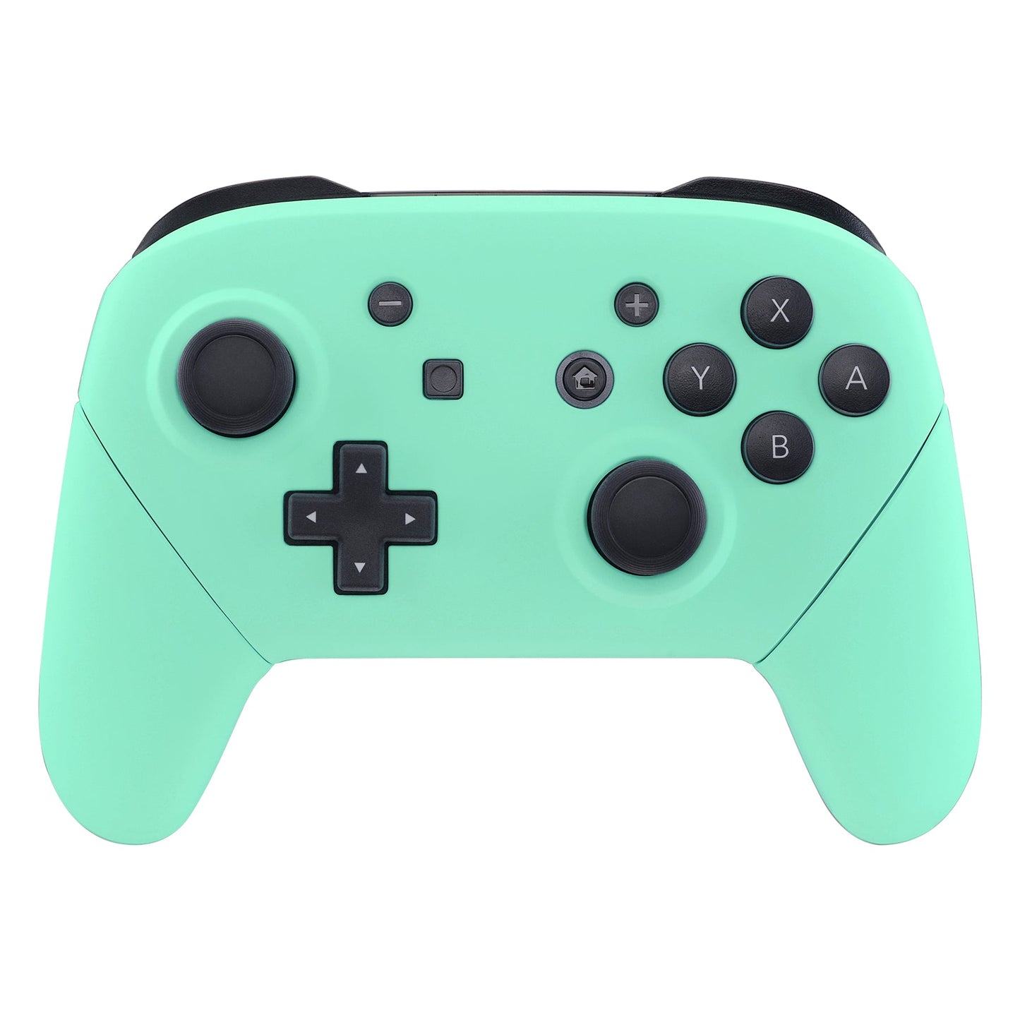 eXtremeRate Retail Mint Green Faceplate Backplate Handles for Nintendo Switch Pro Controller, Soft Touch DIY Replacement Grip Housing Shell Cover for Nintendo Switch Pro - Controller NOT Included - FRP309