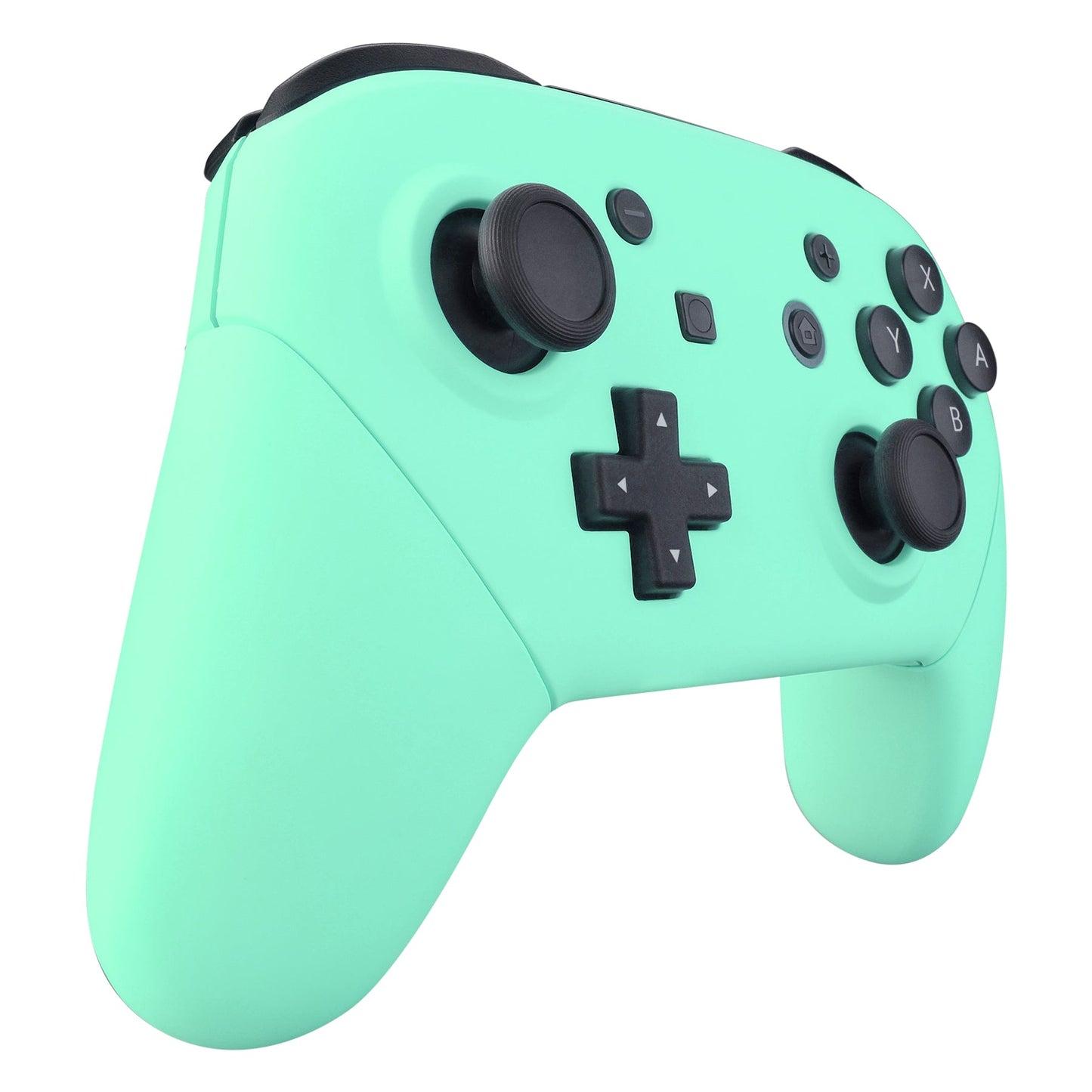 eXtremeRate Retail Mint Green Faceplate Backplate Handles for Nintendo Switch Pro Controller, Soft Touch DIY Replacement Grip Housing Shell Cover for Nintendo Switch Pro - Controller NOT Included - FRP309