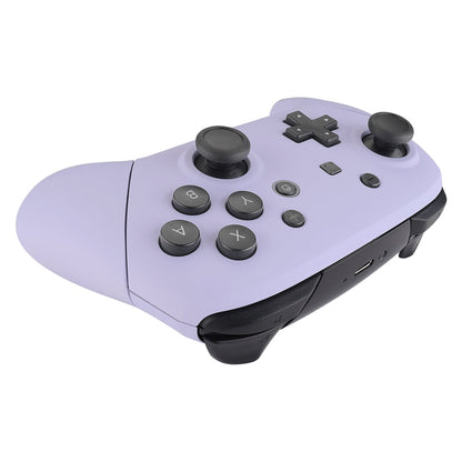 eXtremeRate Retail Light Violet Faceplate Backplate Handles for Nintendo Switch Pro Controller, Soft Touch DIY Replacement Grip Housing Shell Cover for Nintendo Switch Pro - Controller NOT Included - FRP310