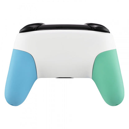 eXtremeRate Retail White Faceplate Backplate Mint Green Heaven Blue Handles for Nintendo Switch Pro Controller, DIY Replacement Grip Housing Shell Cover for Nintendo Switch Pro - Controller NOT Included - FRP313