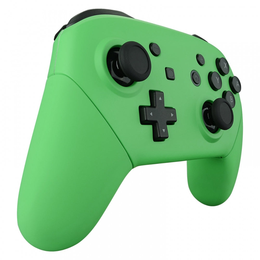 eXtremeRate Retail Green Faceplate Backplate Handles for Nintendo Switch Pro Controller, Soft Touch DIY Replacement Grip Housing Shell Cover for Nintendo Switch Pro - Controller NOT Included - FRP314