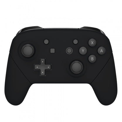 eXtremeRate Retail Black Faceplate Backplate Handles for Nintendo Switch Pro Controller, Soft Touch DIY Replacement Grip Housing Shell Cover for Nintendo Switch Pro - Controller NOT Included - FRP315