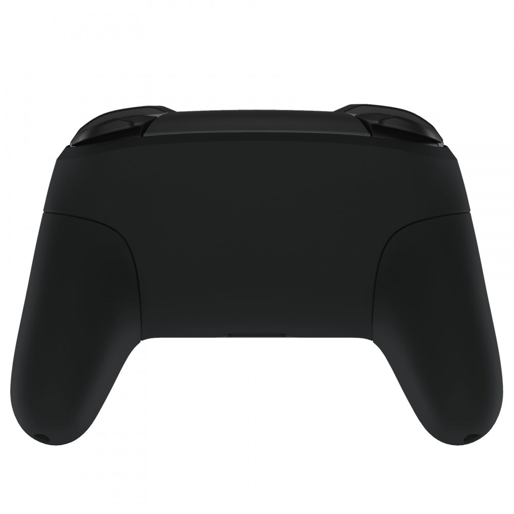 eXtremeRate Retail Black Faceplate Backplate Handles for Nintendo Switch Pro Controller, Soft Touch DIY Replacement Grip Housing Shell Cover for Nintendo Switch Pro - Controller NOT Included - FRP315