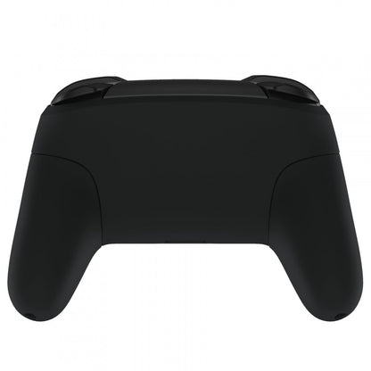 eXtremeRate Retail Black Faceplate Backplate Handles for Nintendo Switch Pro Controller, Soft Touch DIY Replacement Grip Housing Shell Cover for Nintendo Switch Pro - Controller NOT Included - FRP315