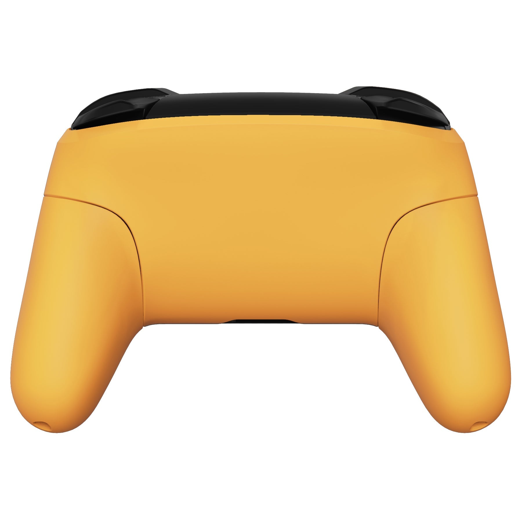 eXtremeRate Retail Caution Yellow Faceplate Backplate Handles for NS Switch Pro Controller, Soft Touch DIY Replacement Grip Housing Shell Cover for NS Switch Pro - Controller NOT Included - FRP318