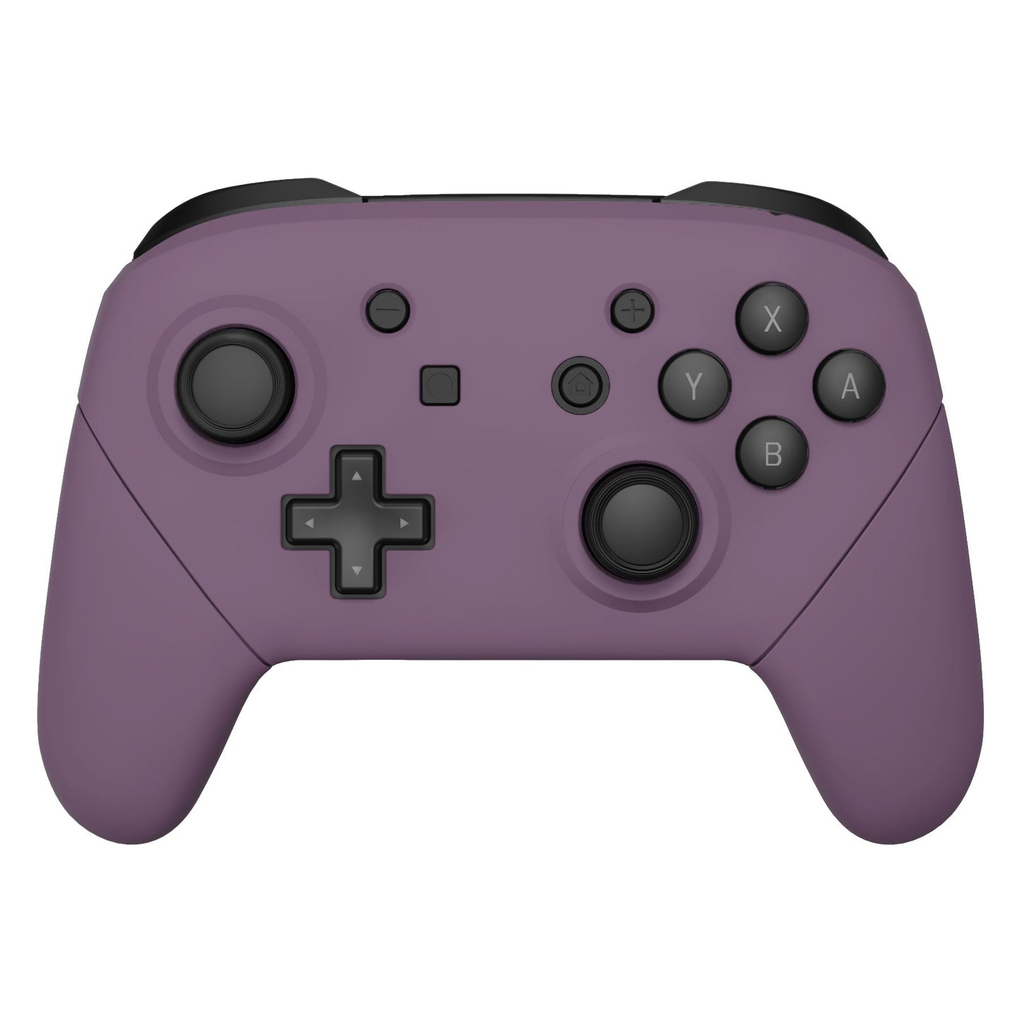 eXtremeRate Retail Dark Grayish Violet Faceplate Backplate Handles for NS Switch Pro Controller, Soft Touch DIY Replacement Grip Housing Shell Cover for NS Switch Pro - Controller NOT Included - FRP328