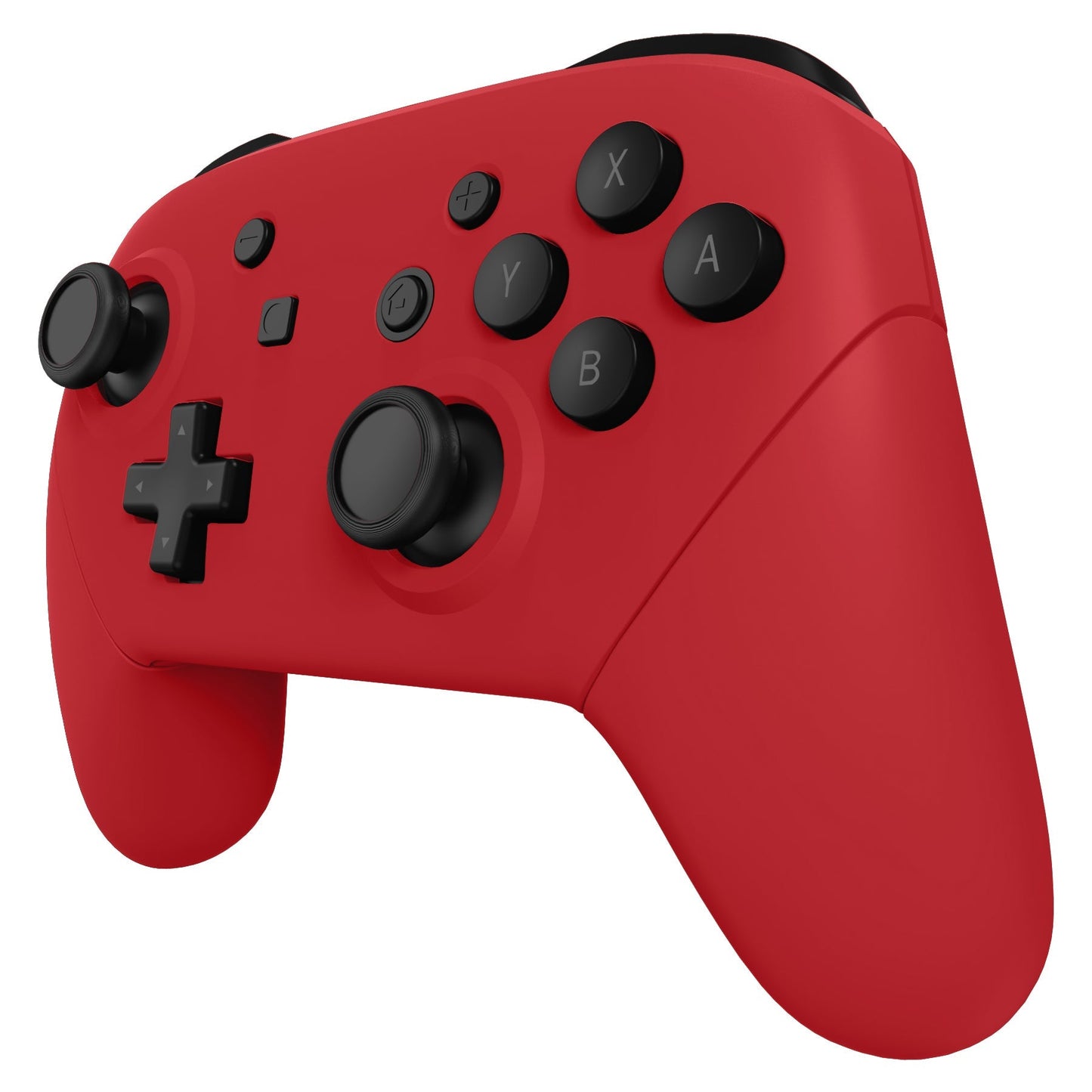 eXtremeRate Retail Passion Red Faceplate Backplate Handles for NS Switch Pro Controller, Soft Touch DIY Replacement Grip Housing Shell Cover for NS Switch Pro - Controller NOT Included - FRP332