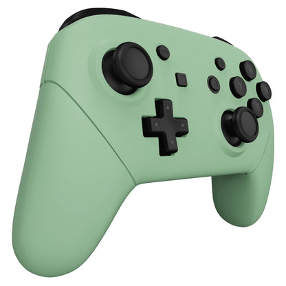 eXtremeRate Retail Matcha Green Faceplate Backplate Handles for NS Switch Pro Controller, Soft Touch DIY Replacement Grip Housing Shell Cover for NS Switch Pro - Controller NOT Included - FRP339