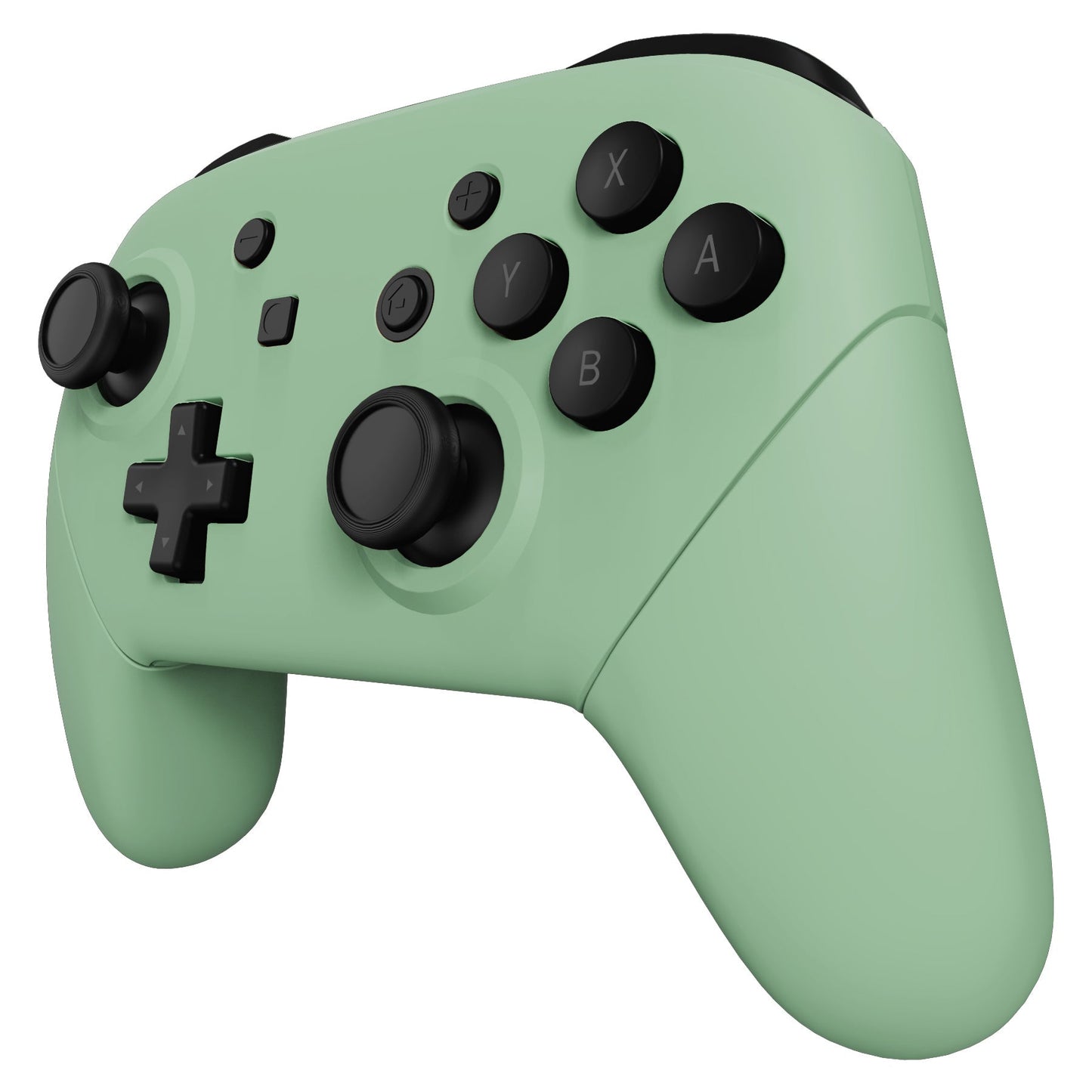 eXtremeRate Retail Matcha Green Faceplate Backplate Handles for NS Switch Pro Controller, Soft Touch DIY Replacement Grip Housing Shell Cover for NS Switch Pro - Controller NOT Included - FRP339