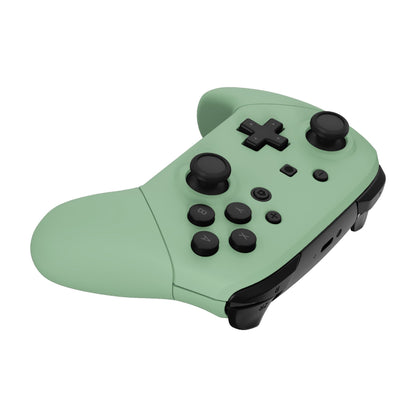 eXtremeRate Retail Matcha Green Faceplate Backplate Handles for NS Switch Pro Controller, Soft Touch DIY Replacement Grip Housing Shell Cover for NS Switch Pro - Controller NOT Included - FRP339