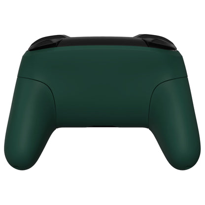 eXtremeRate Retail Forest Green Faceplate Backplate Handles for NS Switch Pro Controller, Soft Touch DIY Replacement Grip Housing Shell Cover for NS Switch Pro - Controller NOT Included - FRP354