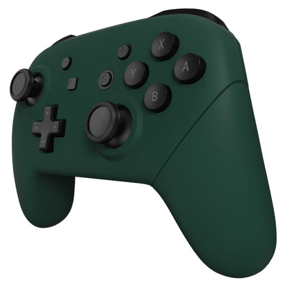 eXtremeRate Retail Forest Green Faceplate Backplate Handles for NS Switch Pro Controller, Soft Touch DIY Replacement Grip Housing Shell Cover for NS Switch Pro - Controller NOT Included - FRP354