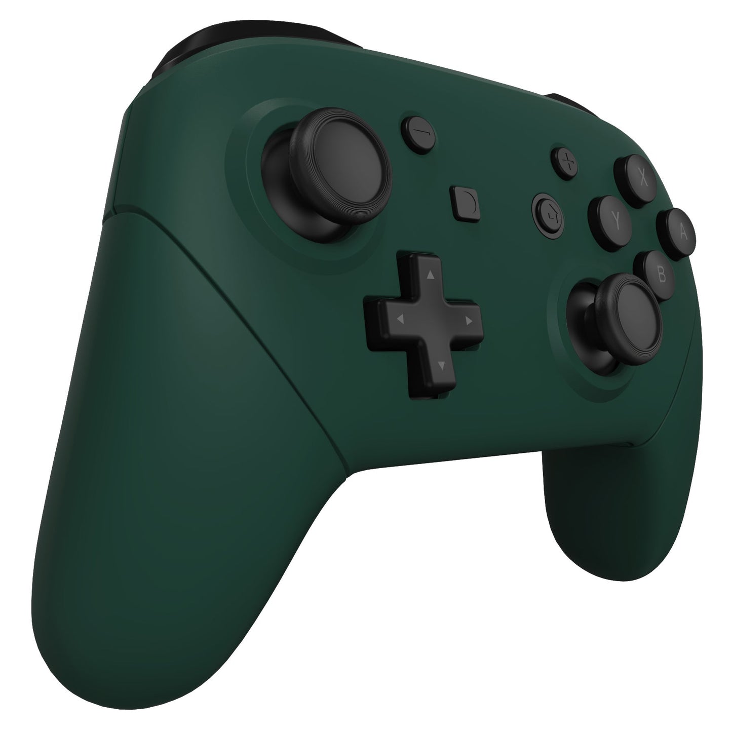 eXtremeRate Retail Forest Green Faceplate Backplate Handles for NS Switch Pro Controller, Soft Touch DIY Replacement Grip Housing Shell Cover for NS Switch Pro - Controller NOT Included - FRP354