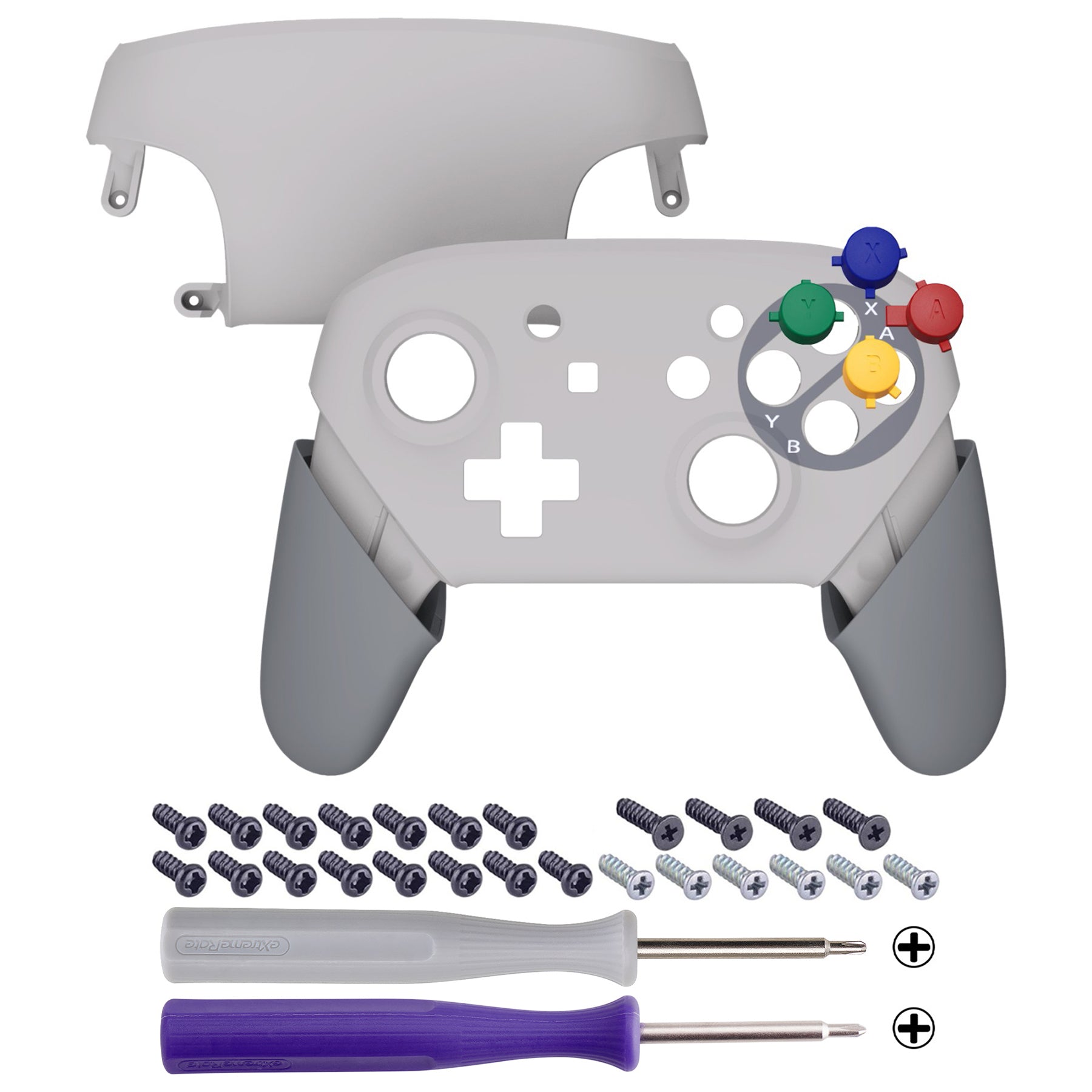 eXtremeRate Nintendo Switch Pro用交換フルセットシェル、フェイス