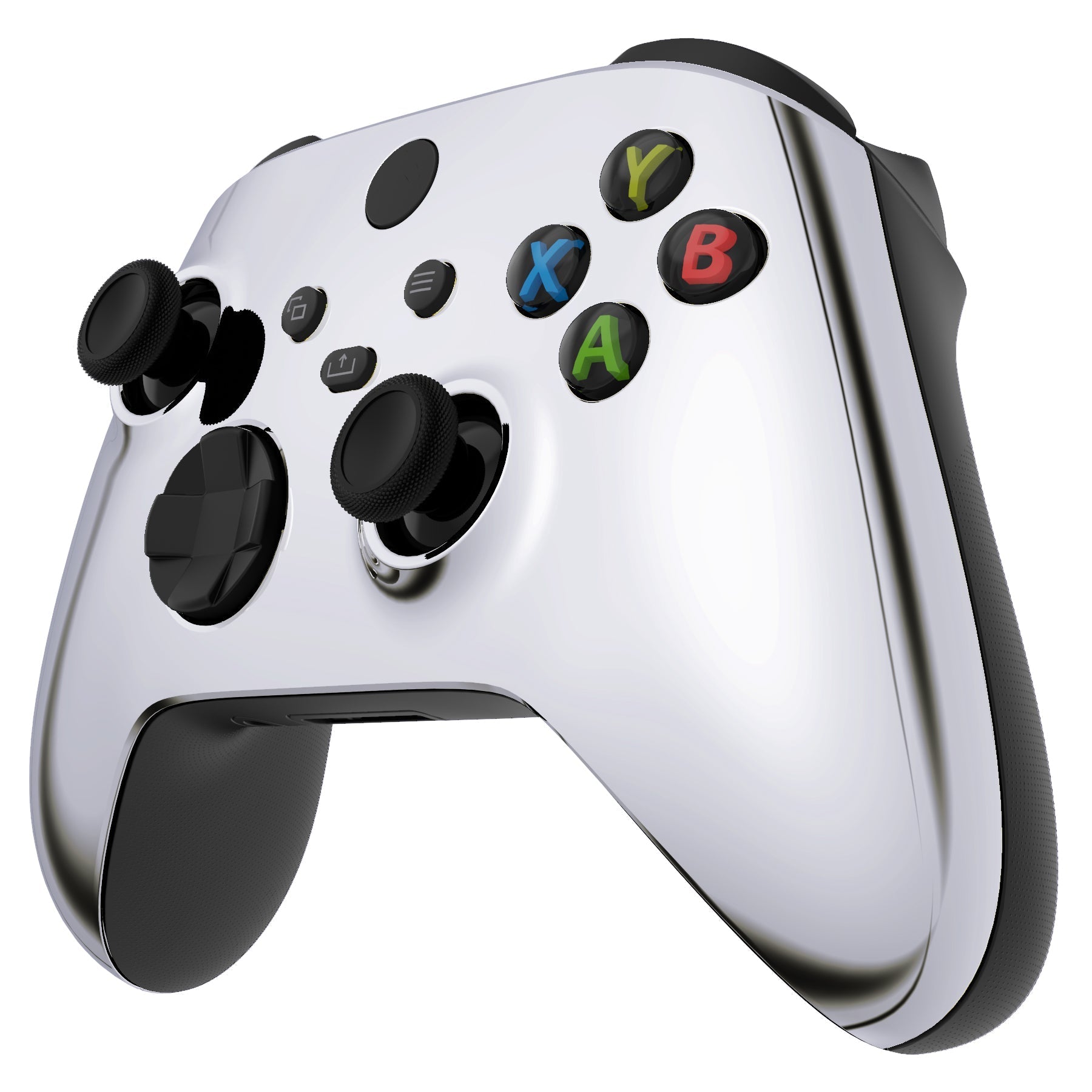 eXtremeRate Retail Replacement Front Housing Shell for Xbox Series X Controller, Chrome Silver Custom Cover Faceplate for Xbox Series S Controller - Controller NOT Included - FX3D402