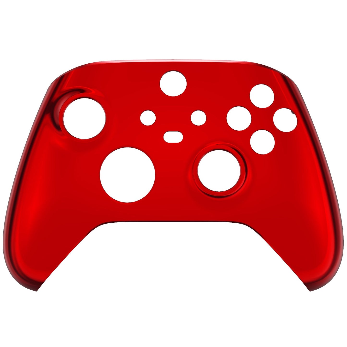 eXtremeRate Retail Replacement Front Housing Shell for Xbox Series X Controller, Chrome Red Custom Cover Faceplate for Xbox Series S Controller - Controller NOT Included - FX3D403