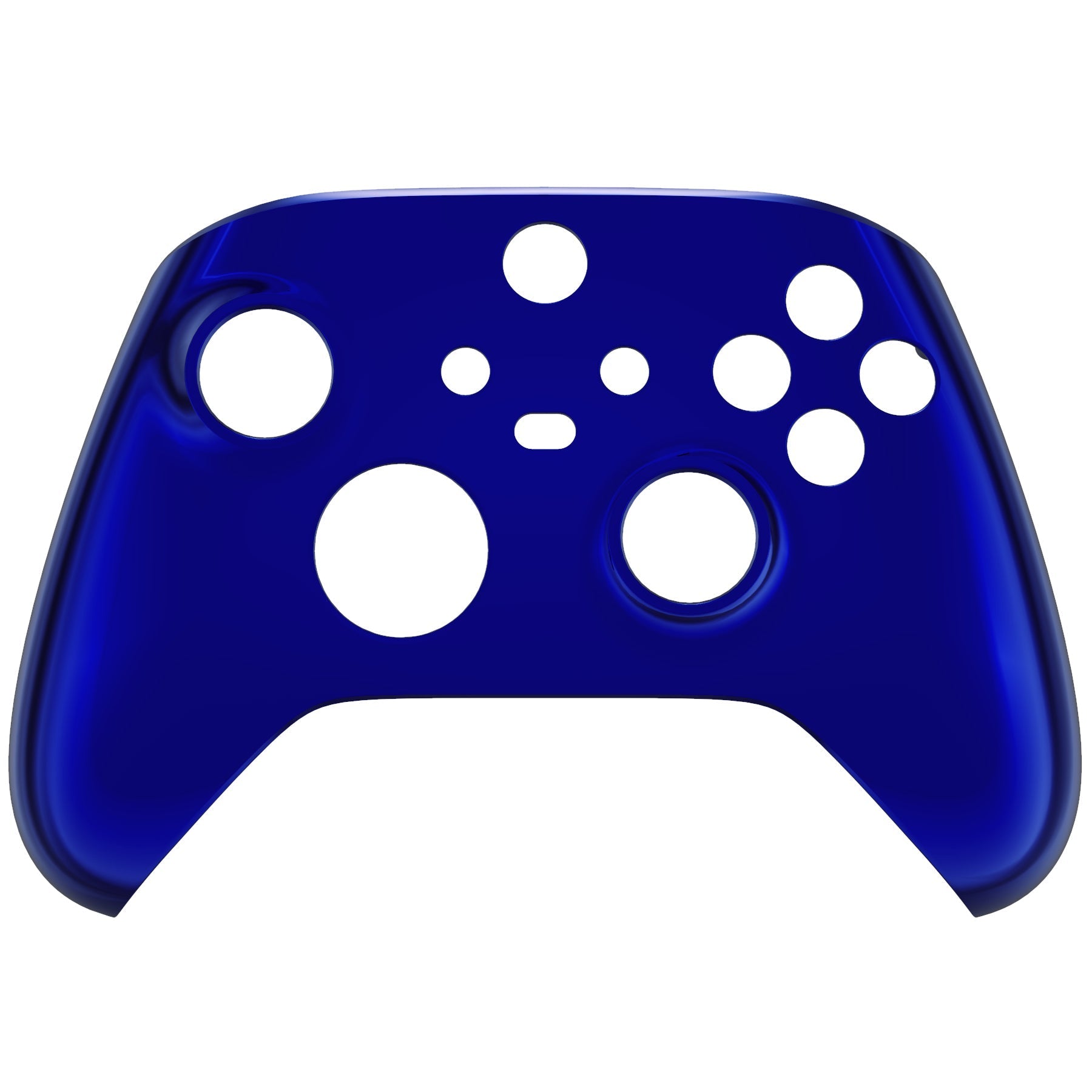 eXtremeRate Retail Replacement Front Housing Shell for Xbox Series X Controller, Chrome Blue Custom Cover Faceplate for Xbox Series S Controller - Controller NOT Included - FX3D404