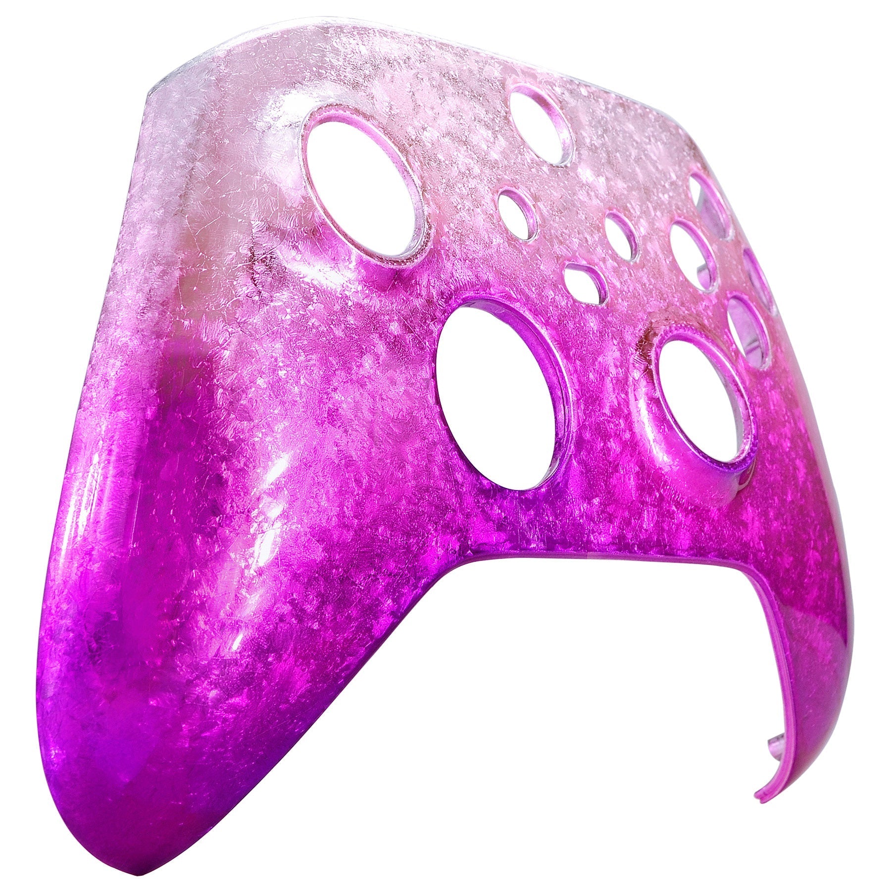 eXtremeRate Retail Ice Flake Magenta Replacement Front Housing Shell for Xbox Series X/S Controller, Custom Cover Faceplate for Xbox Core Controller - Controller NOT Included - FX3D411