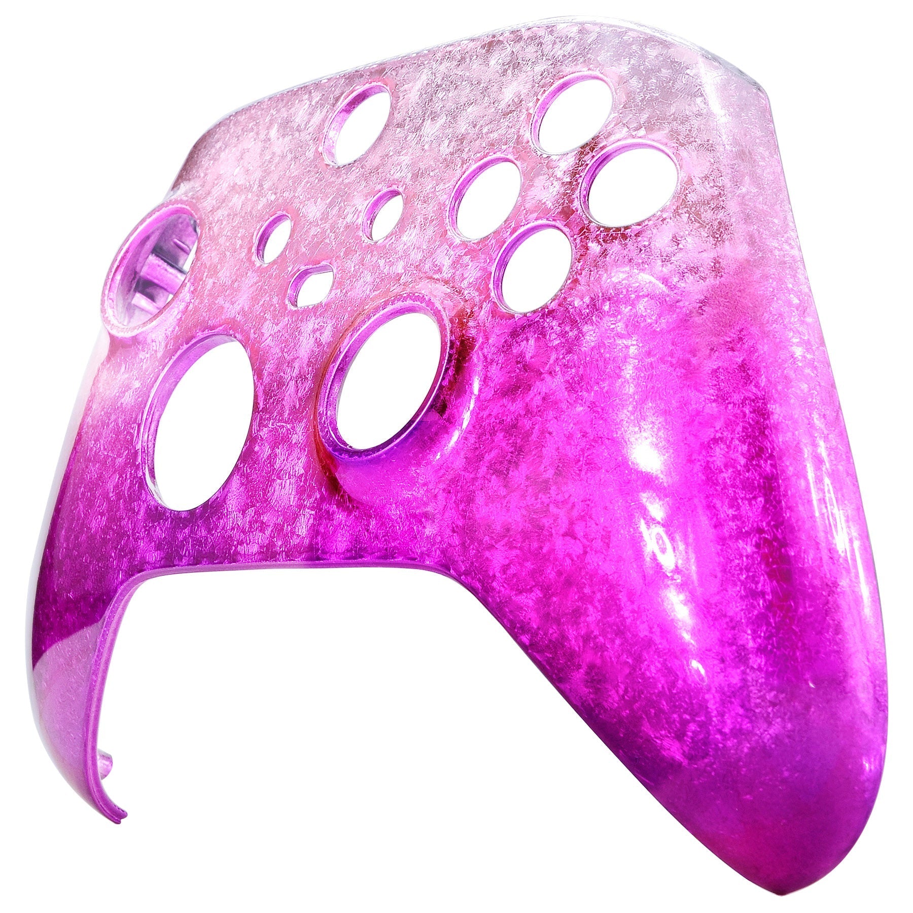 eXtremeRate Retail Ice Flake Magenta Replacement Front Housing Shell for Xbox Series X/S Controller, Custom Cover Faceplate for Xbox Core Controller - Controller NOT Included - FX3D411