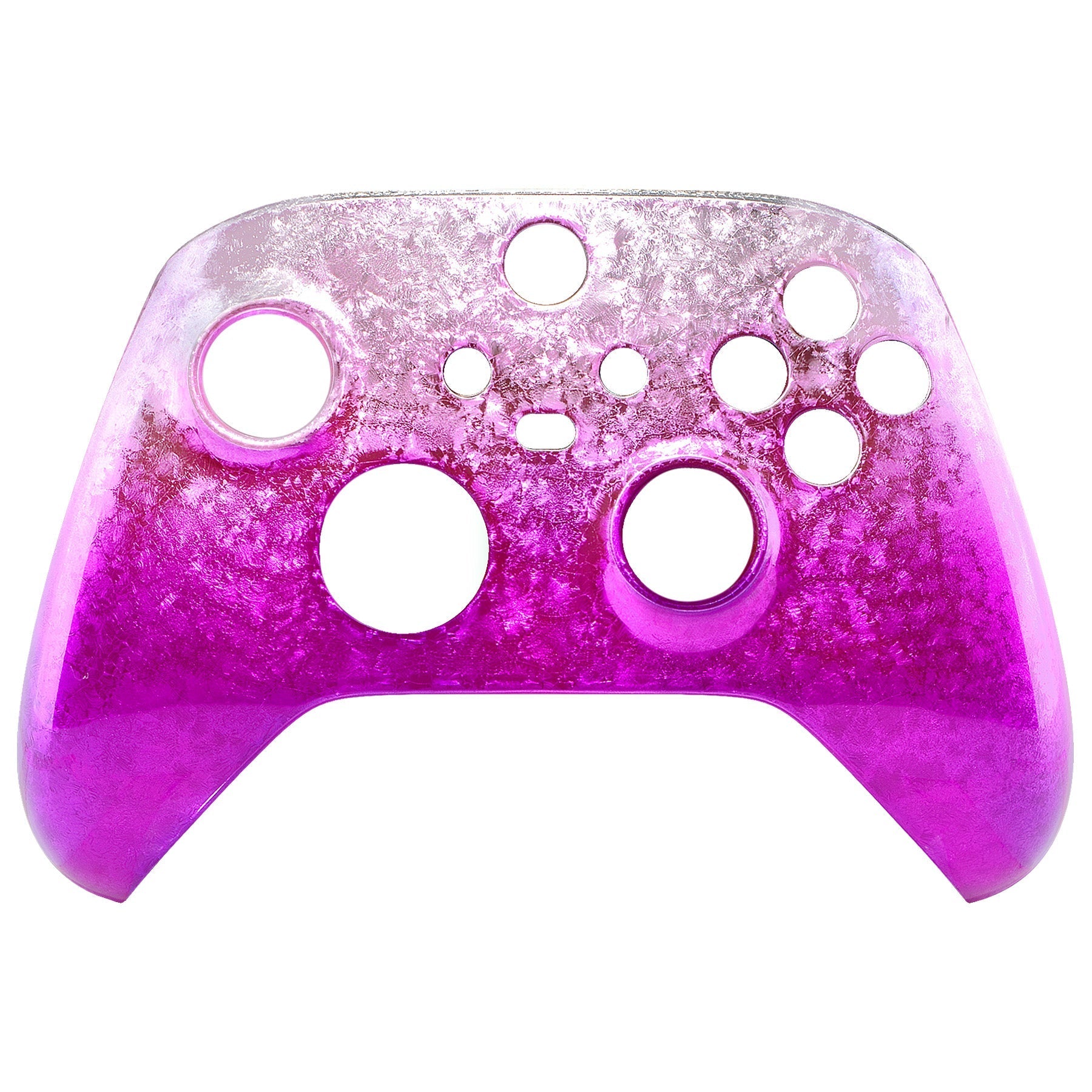 eXtremeRate Retail Ice Flake Magenta Replacement Front Housing Shell for Xbox Series X/S Controller, Custom Cover Faceplate for Xbox Core Controller - Controller NOT Included - FX3D411