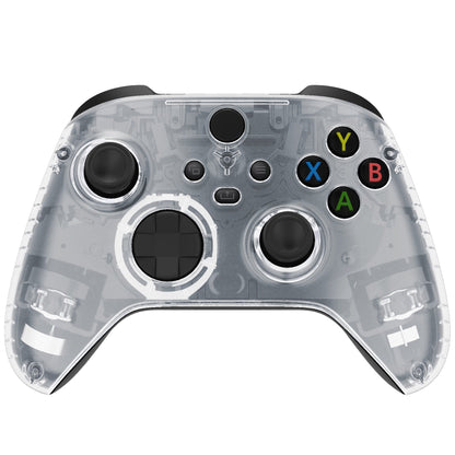 eXtremeRate Retail Replacement Front Housing Shell for Xbox Series X Controller, Transparent Clear Custom Cover Faceplate for Xbox Series S Controller - Controller NOT Included - FX3M501