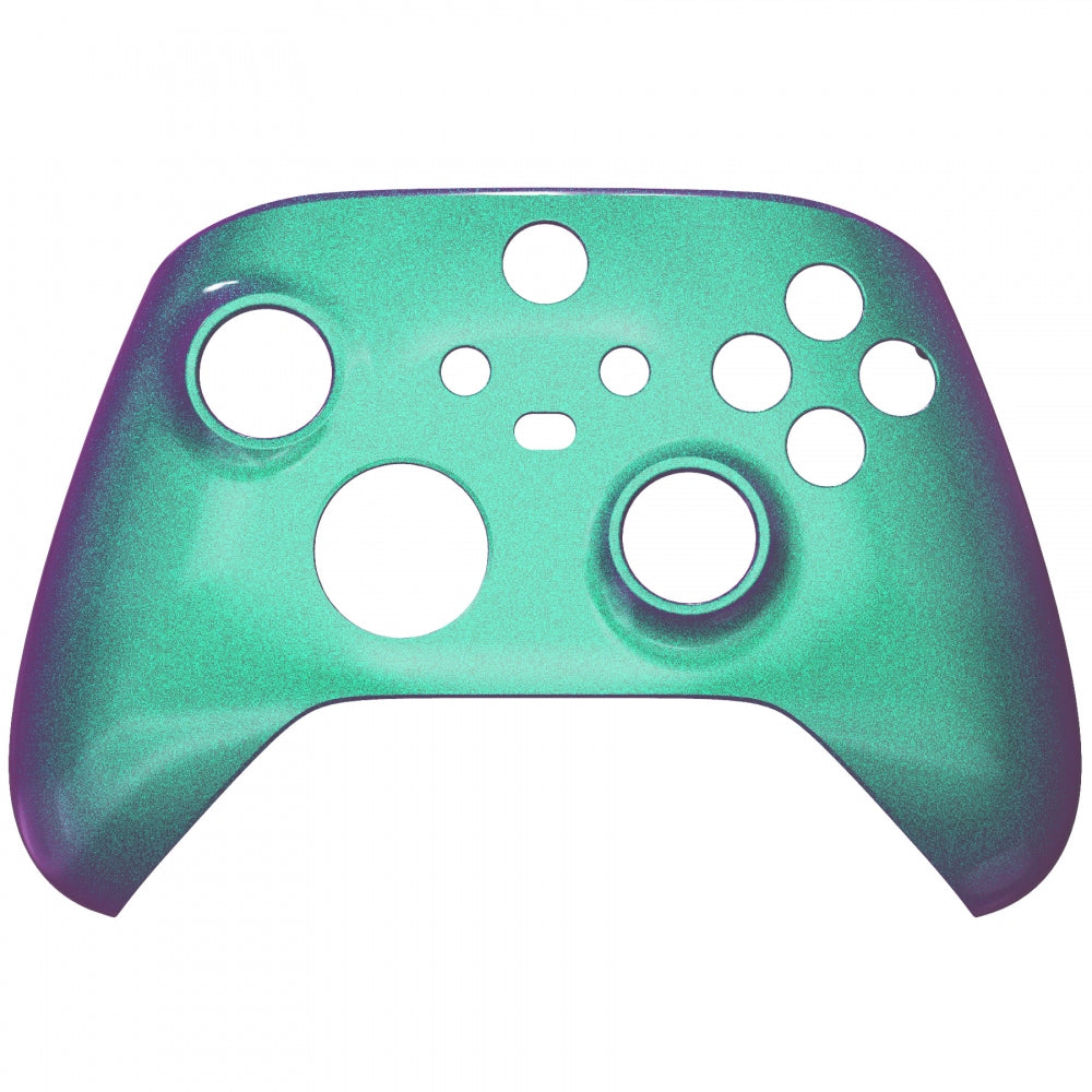 eXtremeRate Retail Chameleon Green Purple Glossy Replacement Front Housing Shell for Xbox Series X Controller, Custom Cover Faceplate for Xbox Series S Controller - Controller NOT Included - FX3P302