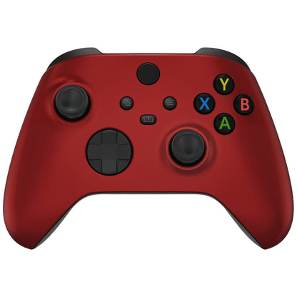 eXtremeRate Retail Scarlet Red Replacement Part Faceplate, Soft Touch Grip Housing Shell Case for Xbox Series S & Xbox Series X Controller Accessories - Controller NOT Included - FX3P303