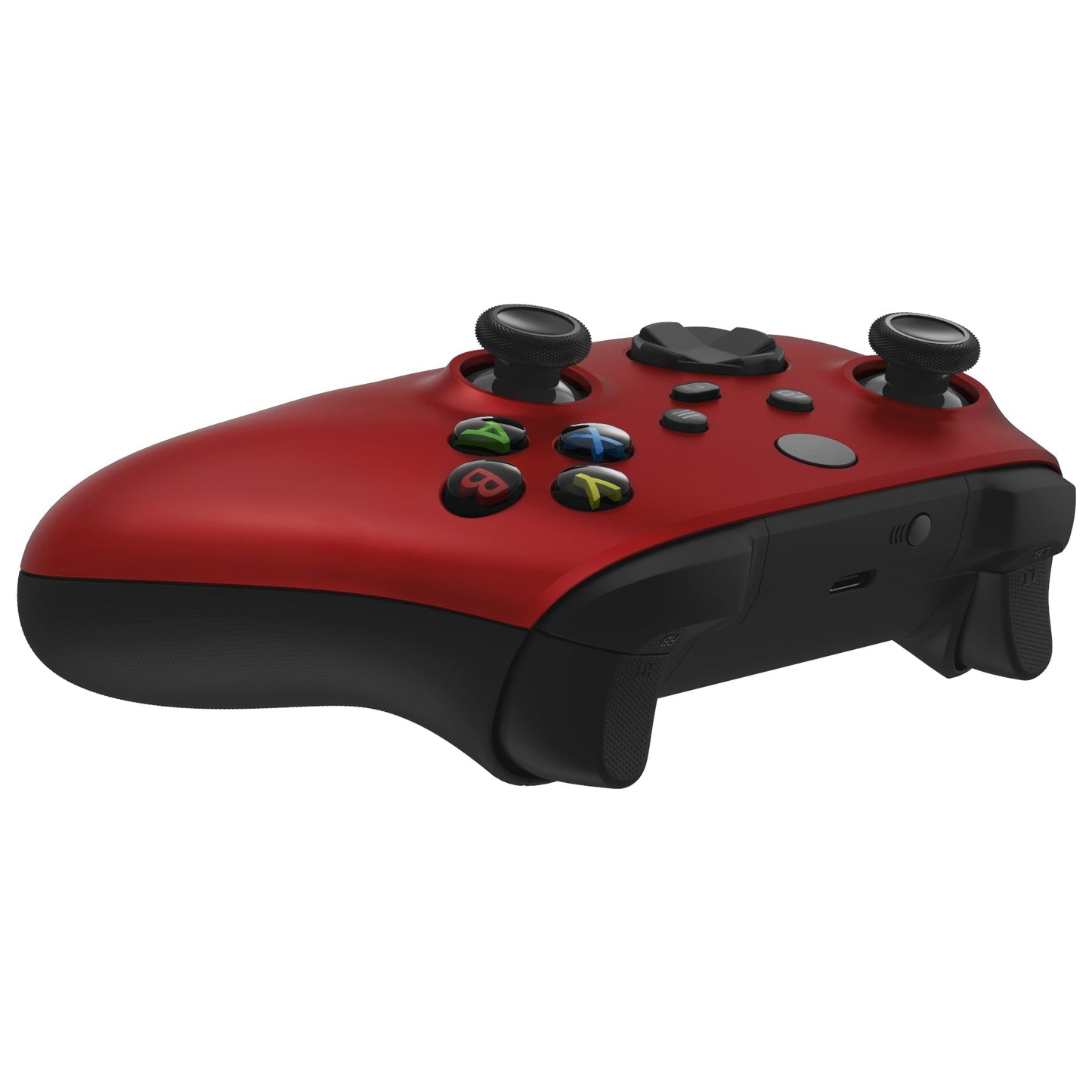 eXtremeRate Retail Scarlet Red Replacement Part Faceplate, Soft Touch Grip Housing Shell Case for Xbox Series S & Xbox Series X Controller Accessories - Controller NOT Included - FX3P303