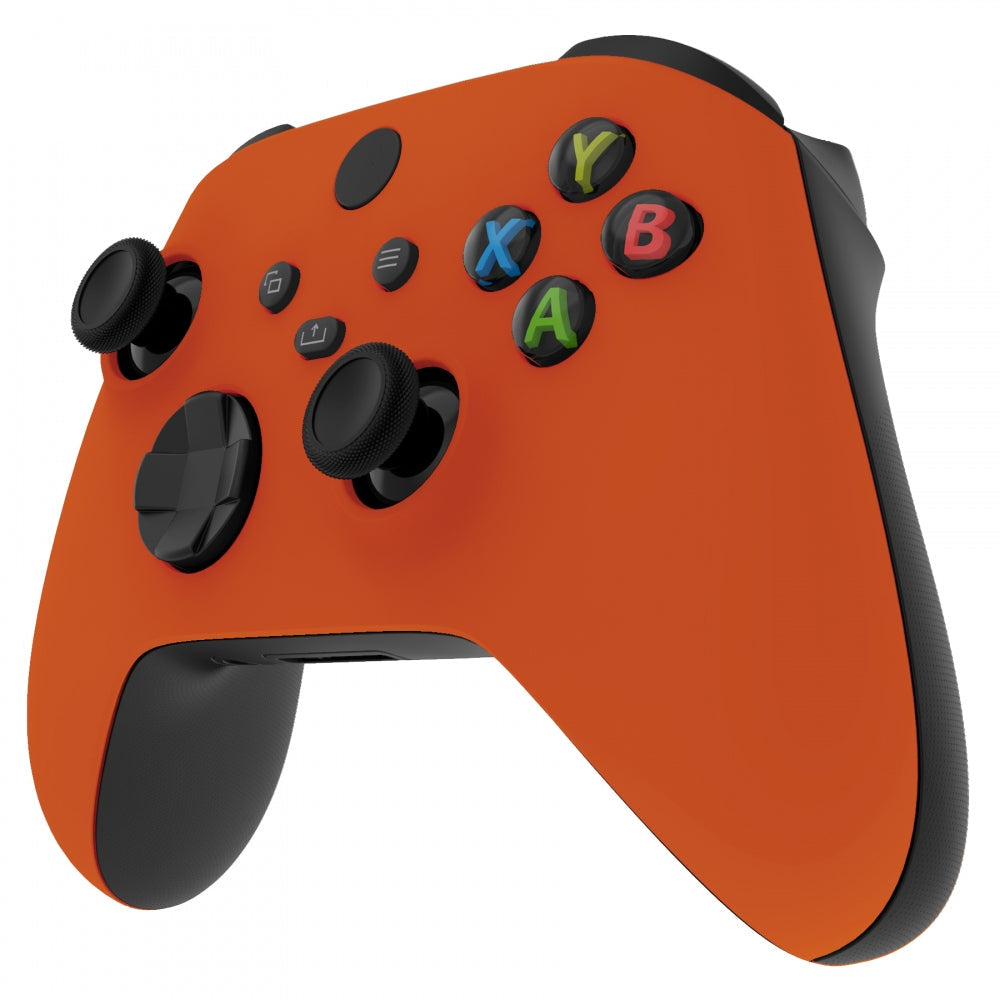 eXtremeRate Retail Orange Replacement Part Faceplate, Soft Touch Grip Housing Shell Case for Xbox Series S & Xbox Series X Controller Accessories - Controller NOT Included - FX3P304