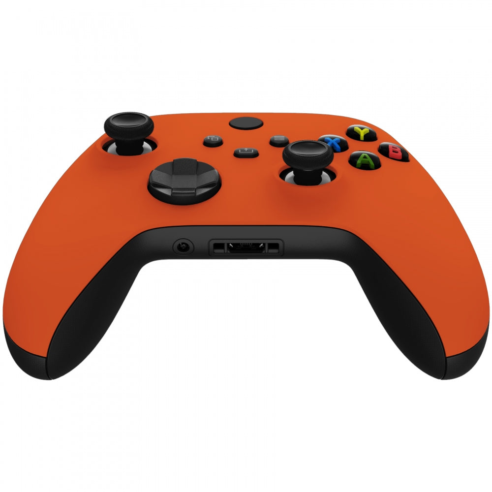 eXtremeRate Retail Orange Replacement Part Faceplate, Soft Touch Grip Housing Shell Case for Xbox Series S & Xbox Series X Controller Accessories - Controller NOT Included - FX3P304