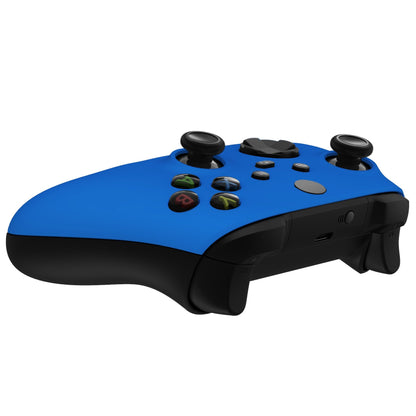 eXtremeRate Retail Blue Replacement Part Faceplate, Soft Touch Grip Housing Shell Case for Xbox Series S & Xbox Series X Controller Accessories - Controller NOT Included - FX3P305