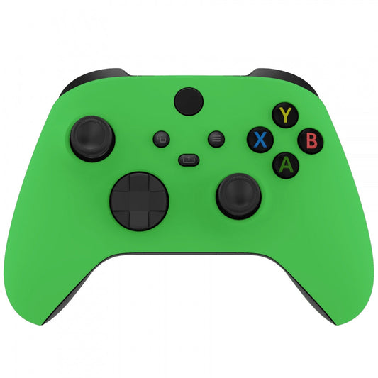 eXtremeRate Retail Green Replacement Part Faceplate, Soft Touch Grip Housing Shell Case for Xbox Series S & Xbox Series X Controller Accessories - Controller NOT Included - FX3P306