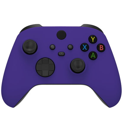 eXtremeRate Retail Purple Replacement Part Faceplate, Soft Touch Grip Housing Shell Case for Xbox Series S & Xbox Series X Controller Accessories - Controller NOT Included - FX3P307